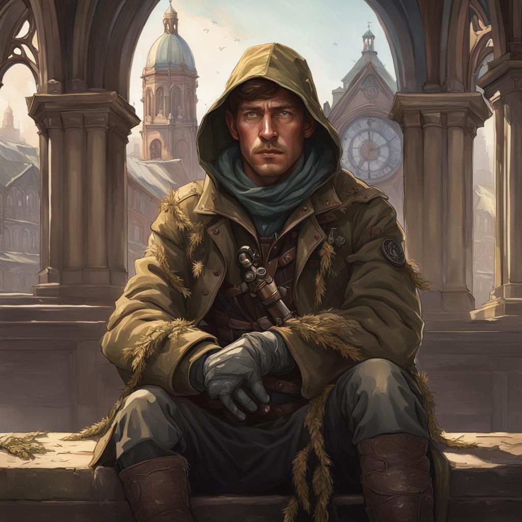 Boer War Soldier in Ghillie Suit, Hyperdetailed Art