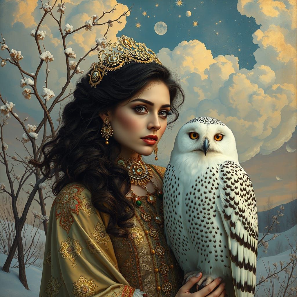 Woman in Gold: A Klimt-Inspired Portrait