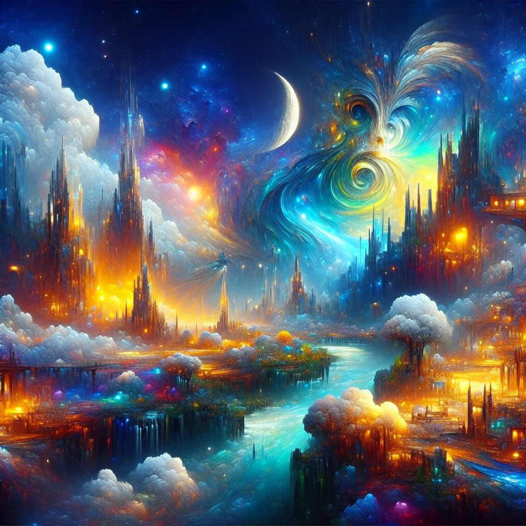 Fantastical Realm as Matte Painting in 8K