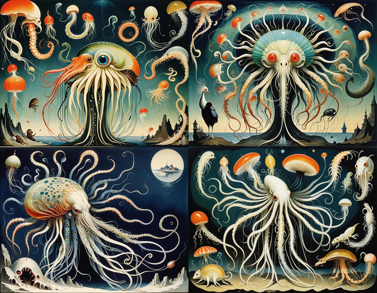 Surrealistic Abomination of Nature in Vibrant Colors and Bol...