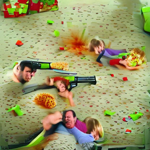 Happy Monster Family Cartoon Illustration