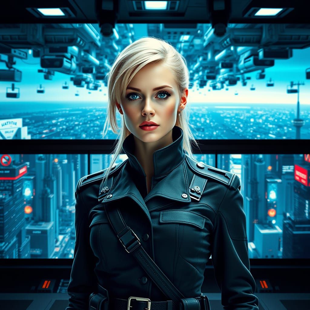 High Chancellor Tabitha Magnus in Futuristic Military Unifor...