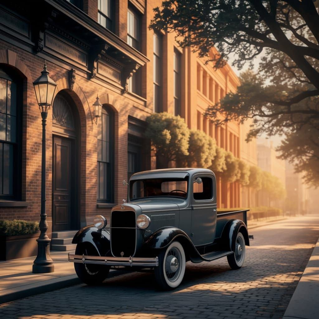 Knoxville at Yesteryear: Vintage Truck in Golden Light