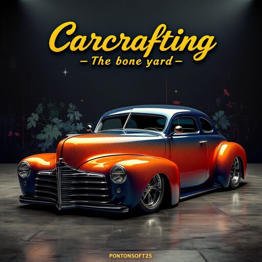 Custom 1947 Car in a Futuristic, Industrial-Chic Studio Sett...