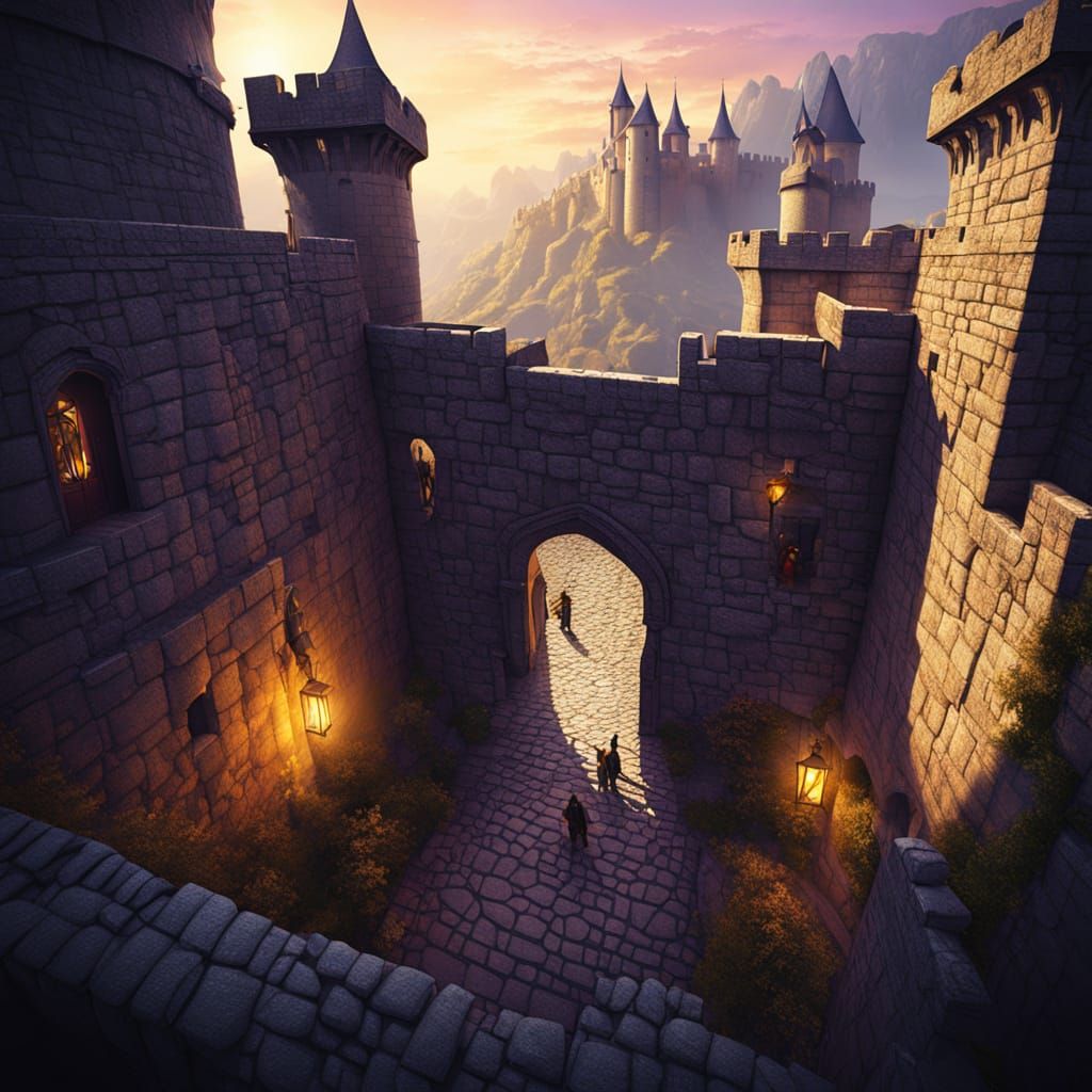 Medieval Ramparts in Dark Fantasy Concept Art