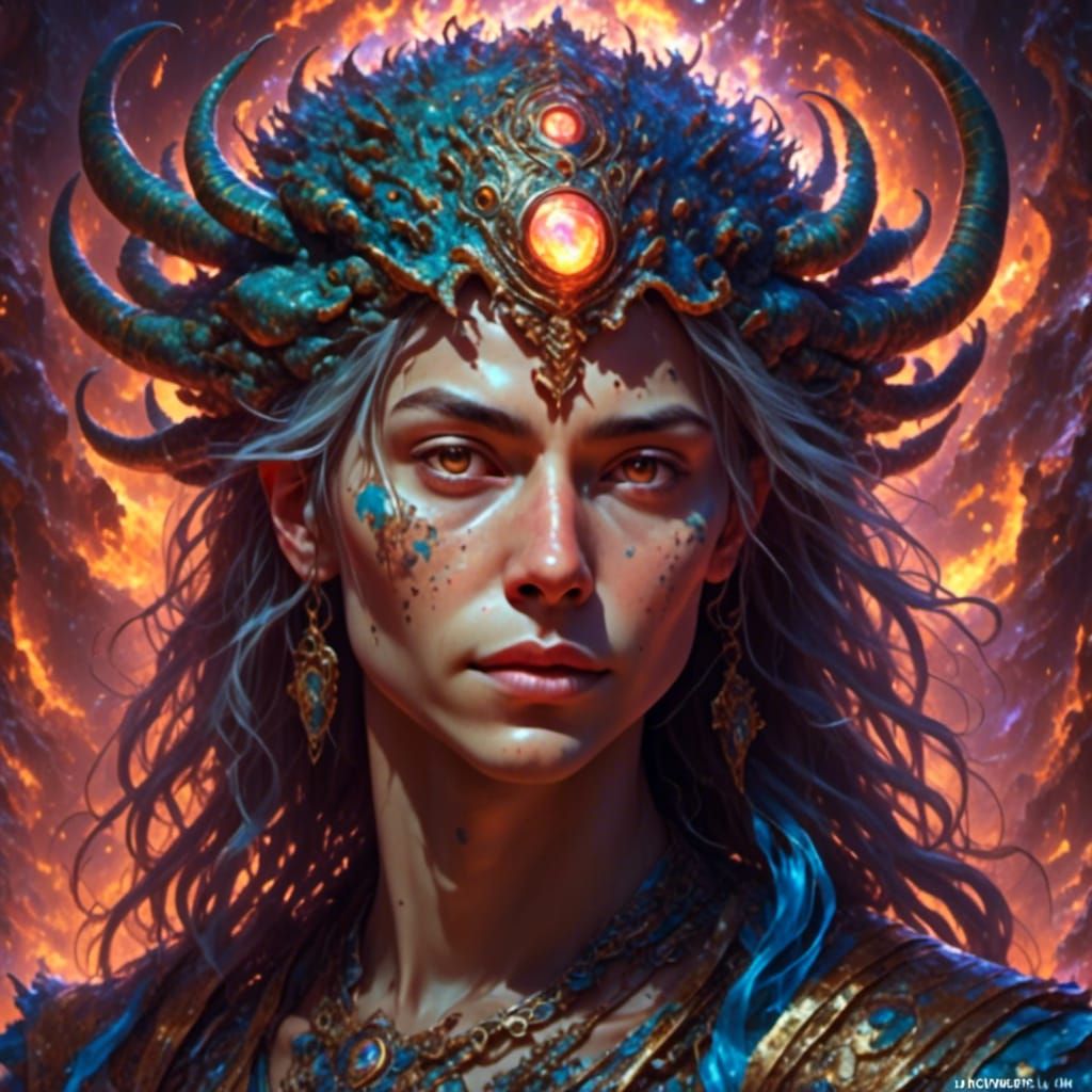 Monolithic Portrait with Dynamic Lighting, Trending Art