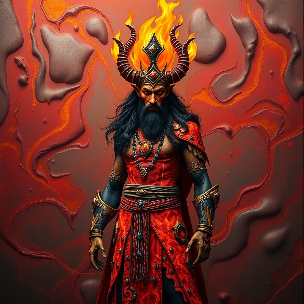 Iranian Fire God Atar in Surreal Salvador Dali Style