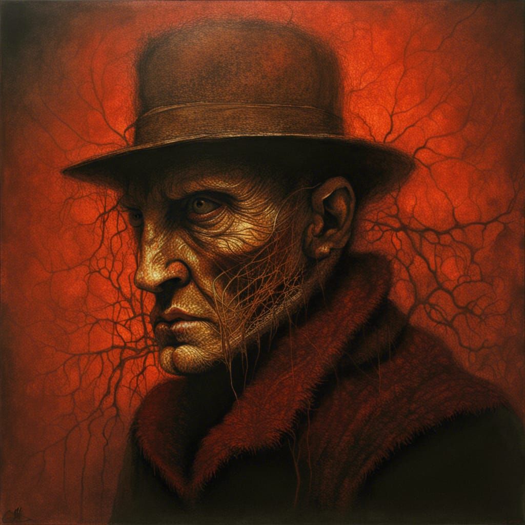 Freddy Krueger Portrait in Dystopian Style
