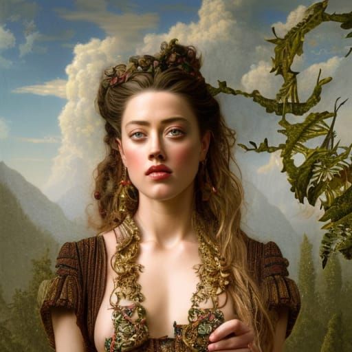 Hyper-Realistic Portrait of Woman in Bath