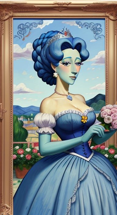 A Vibrant Valentine's Day Scene in a Cubist Style