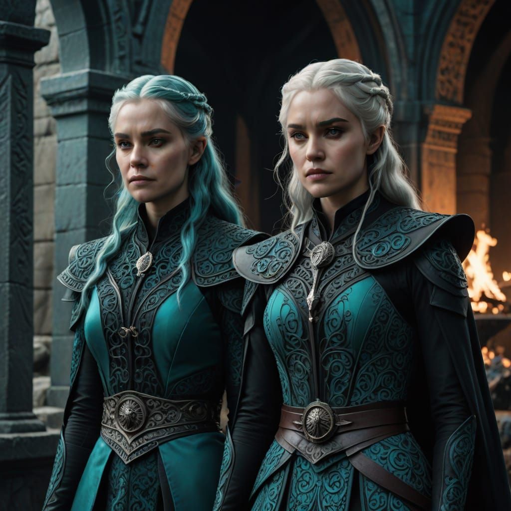 Laena Velaryon and Rhaenyra Targaryen 