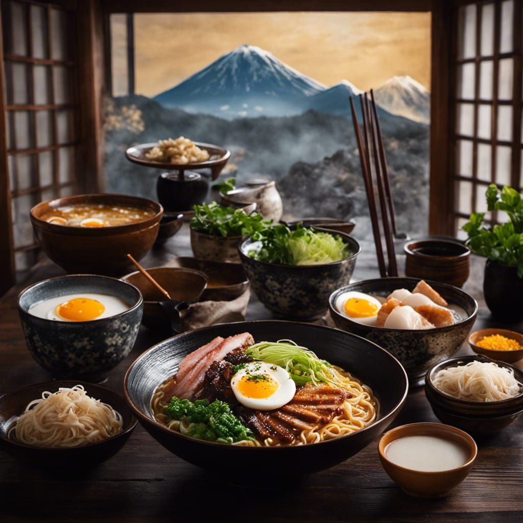 Delicious Spicy Shoyu Ramen Bowl with Pork Belly
