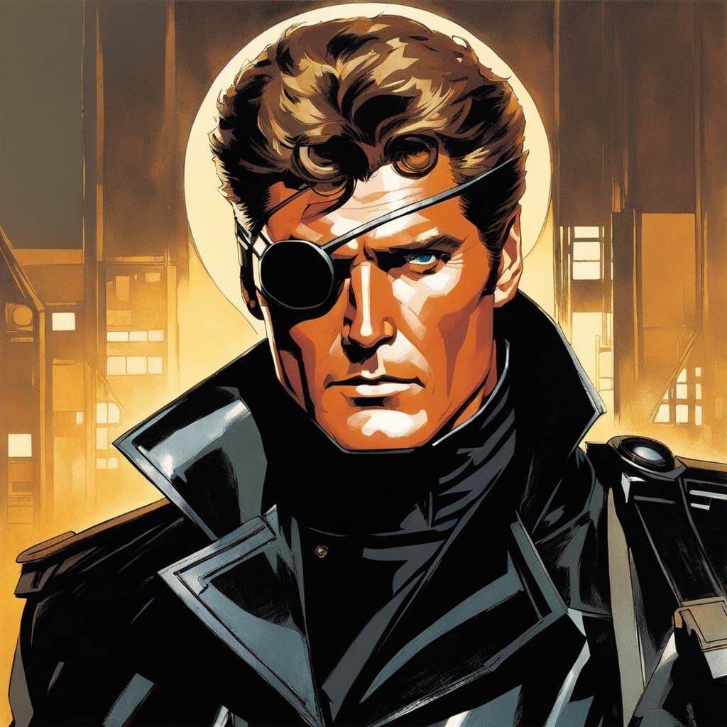 Marvel's Nick Fury in Futuristic Military HQ