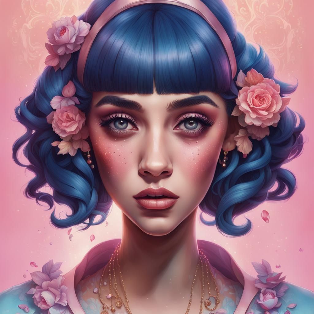 Melanie Martinez Portrait by Greg Rutkowski, Artgerm