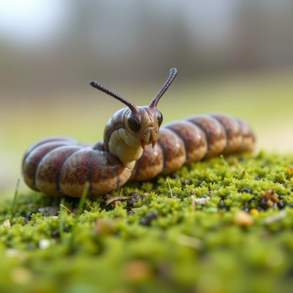Fiery Worm in Vibrant Colors