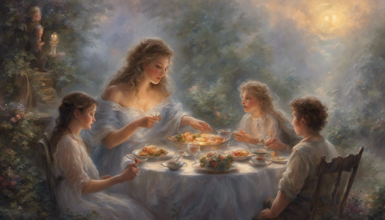 Mother Nature and Father Time Dinner, Ethereal Art