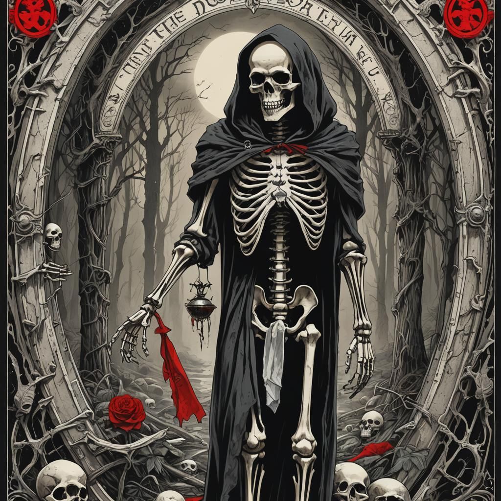 Sinister Tarot Card: The Dead, Esoteric Skeleton