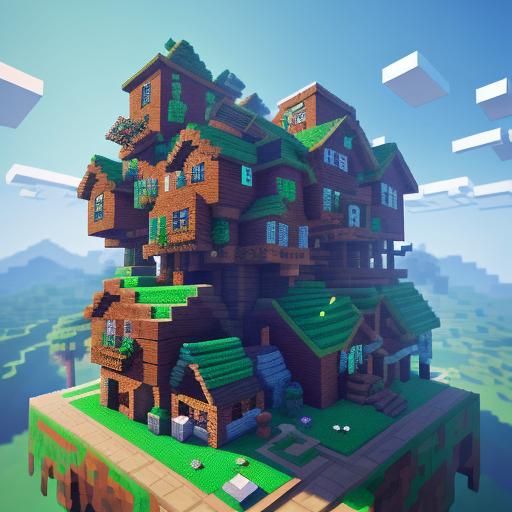 Minecraft Villager Holding Emerald in Pixel Art Style