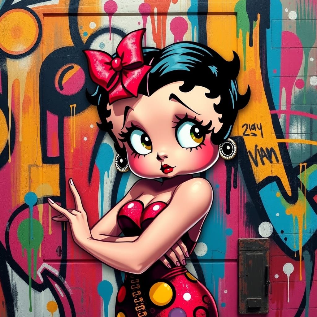 Betty Boop: Futuristic Street Art Icon