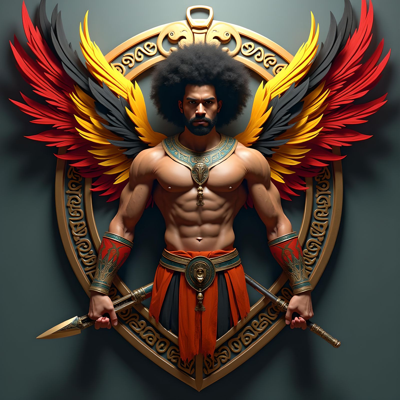 Papua New Guinean Soldier as 3D Anime Art