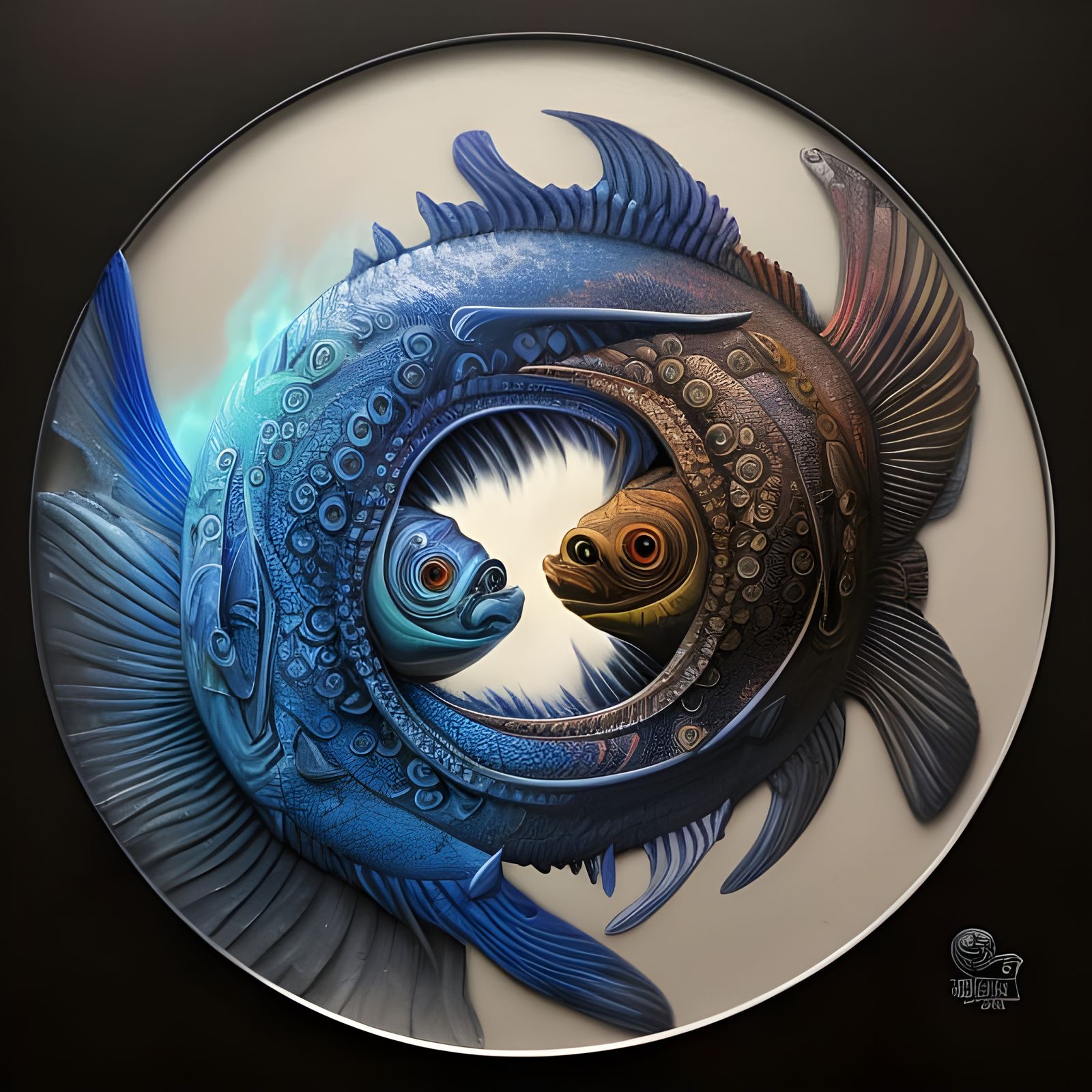 All of mind (aren't we?) Yin/Yang fish