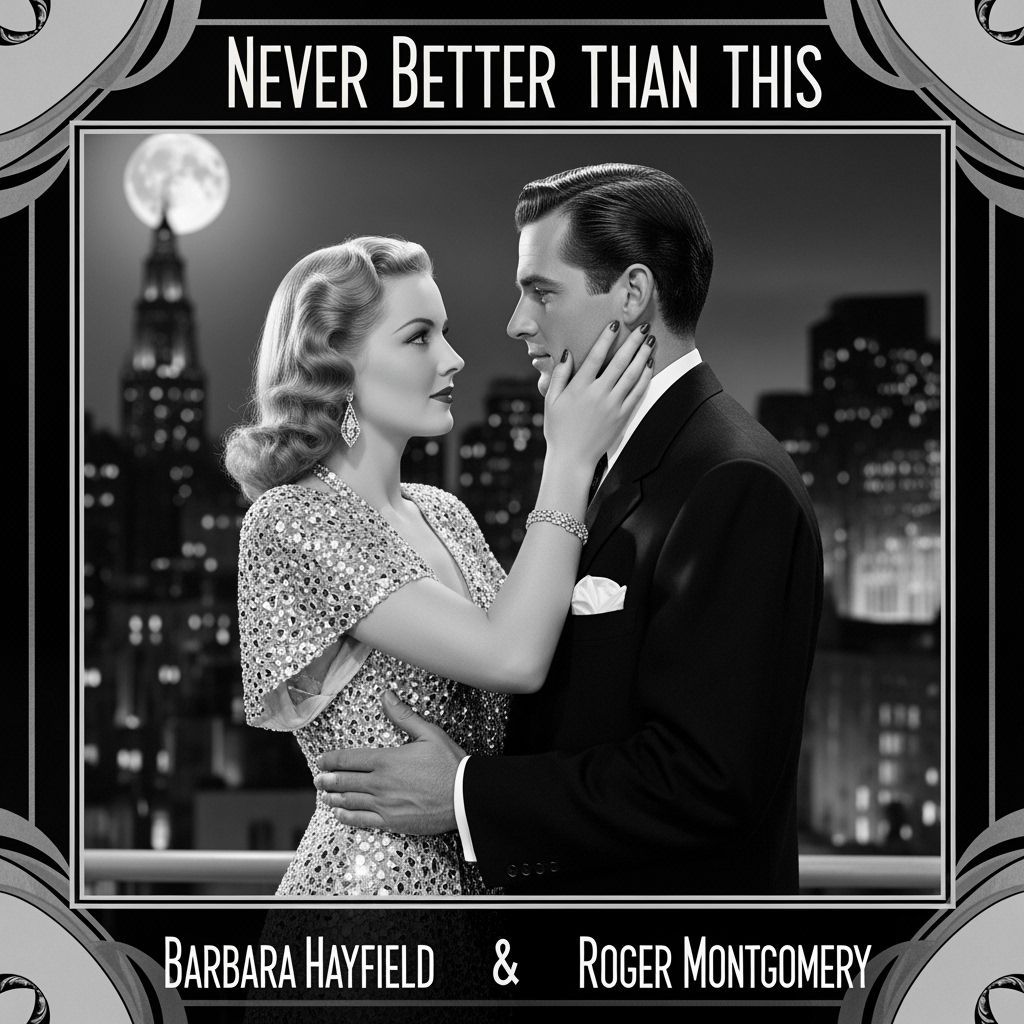 Romantic 1940s Couple in Classic Hollywood Style