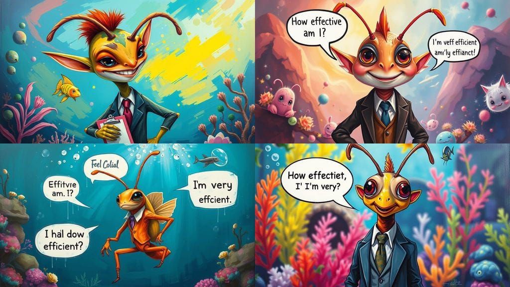 Elf-Fish Acrylic Painting: An Efficient Creature