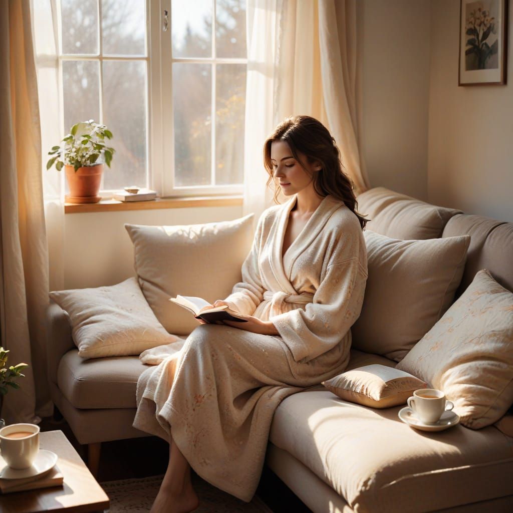 Warm Sunday Morning in Impressionist Style