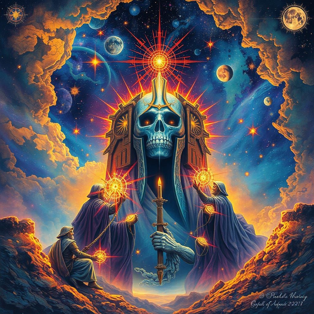 Biblical Cosmic Scene: Walls of Death & Grave Grumbled