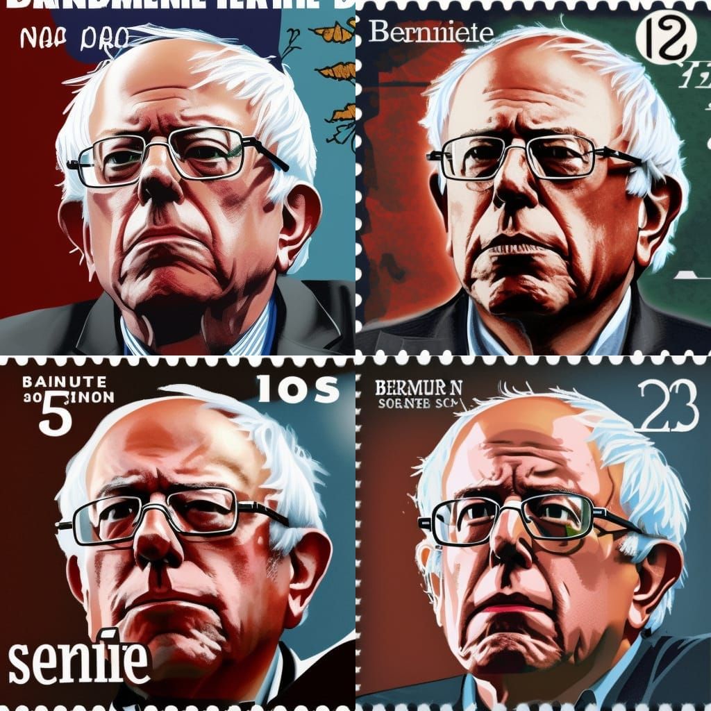Bernie Sanders postage stamp