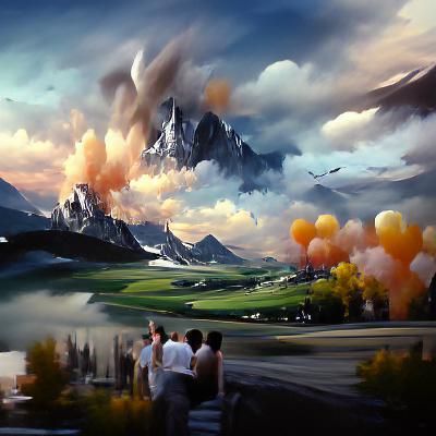 Abstract Expression of Joy and Excitement