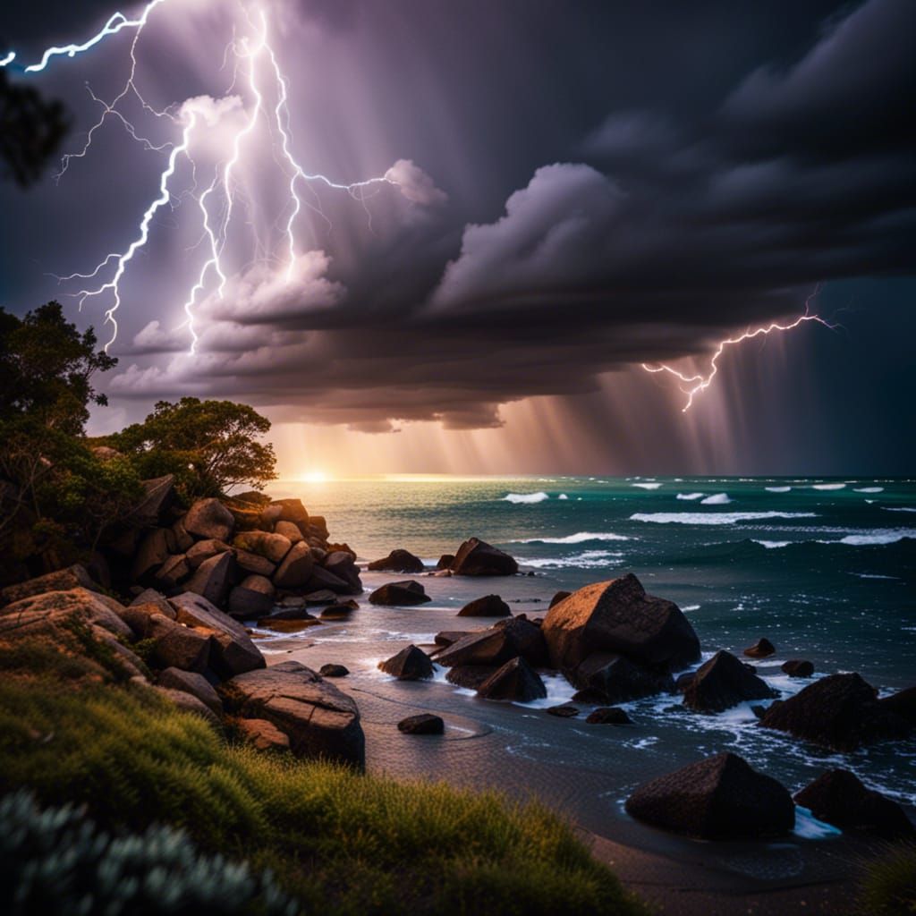 Dramatic Stormy Sky with Bokeh