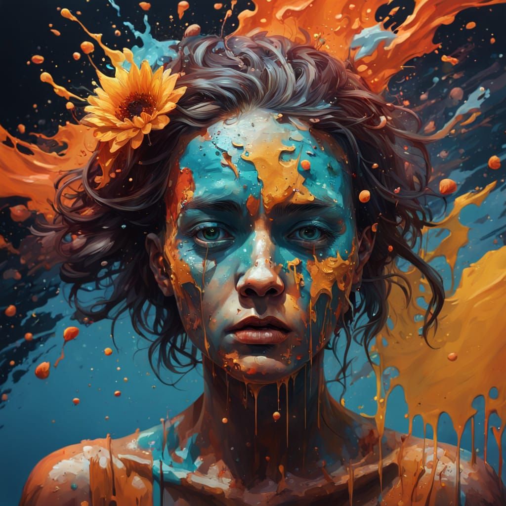 Surreal Portrait in Hyperrealistic Style