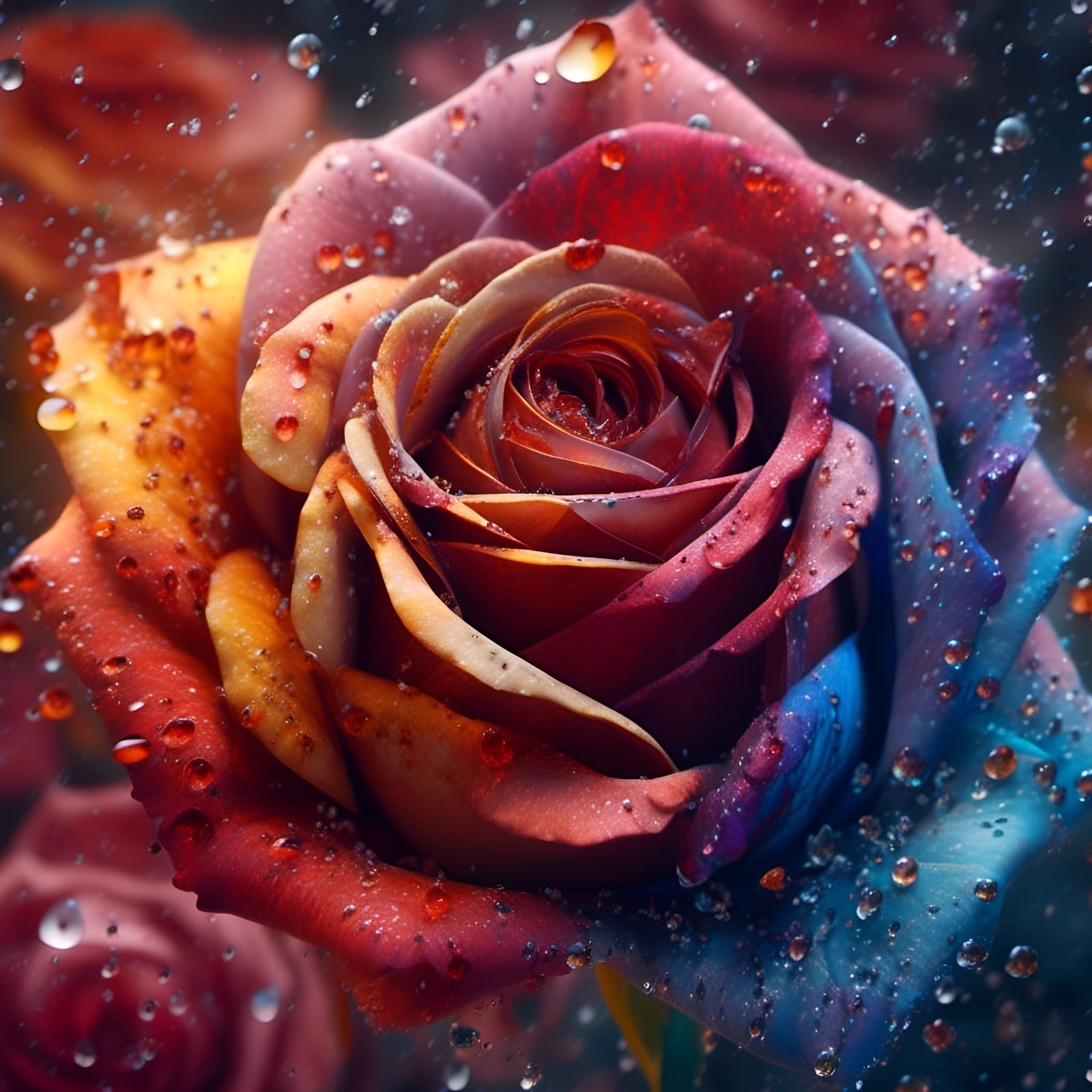 A rose with summer, winter, autumn, and spring in each quart...