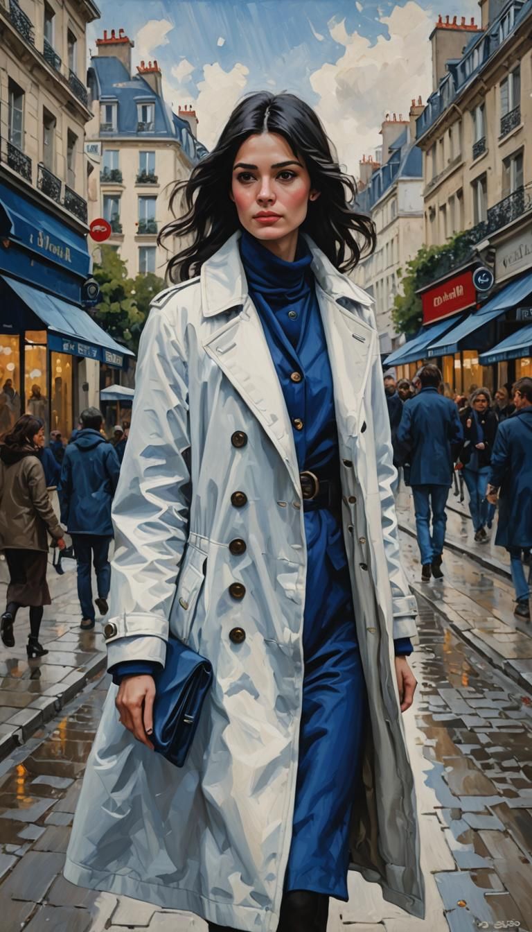 French Girl in Paris, Oil Painting by James Gurney