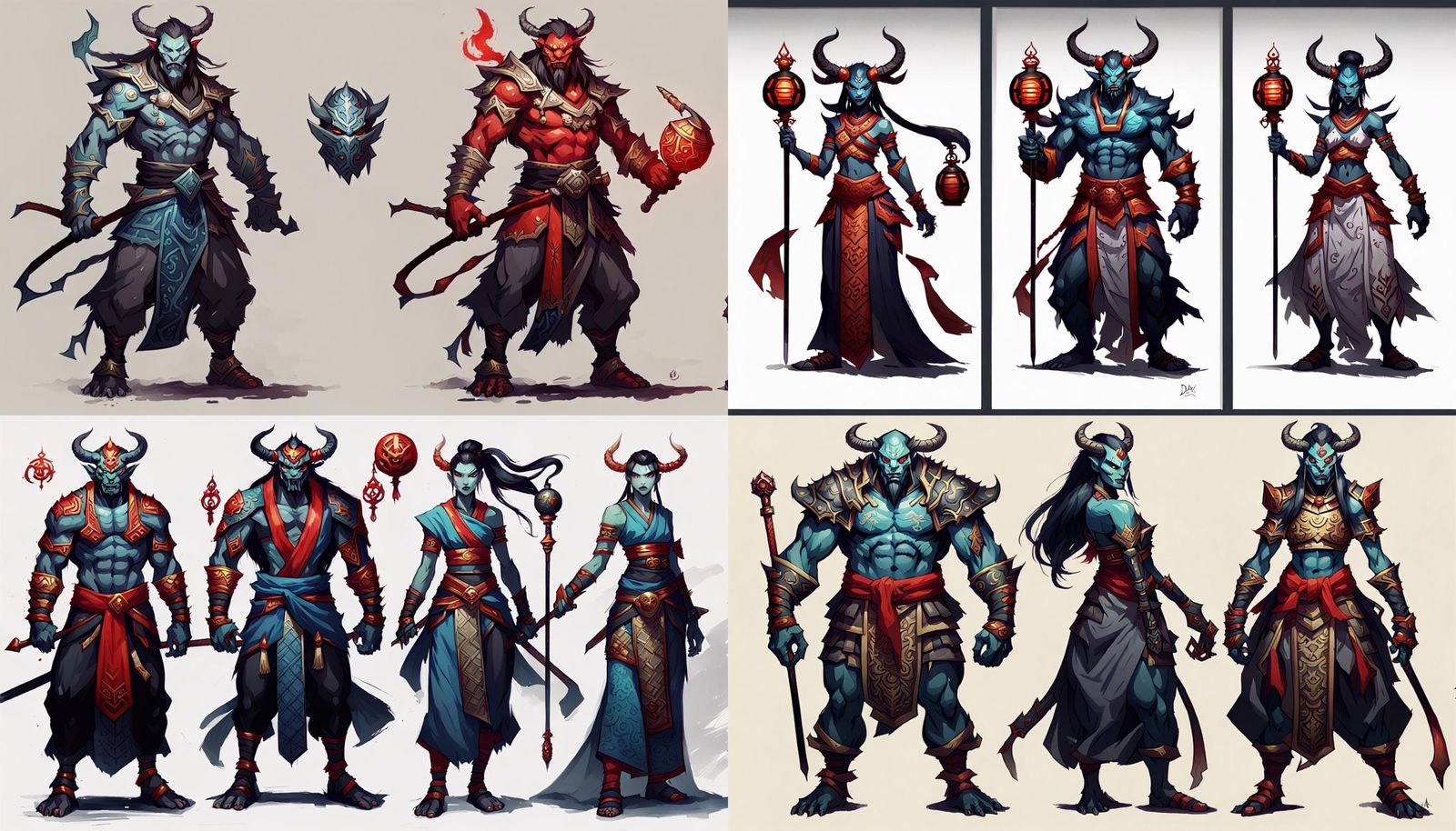 Oni Concept Art for Dungeons and Dragons