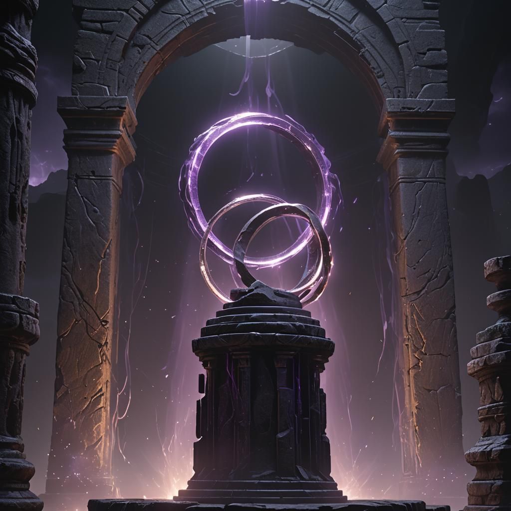 Rings of Power: Dark Fantasy Art Nouveau