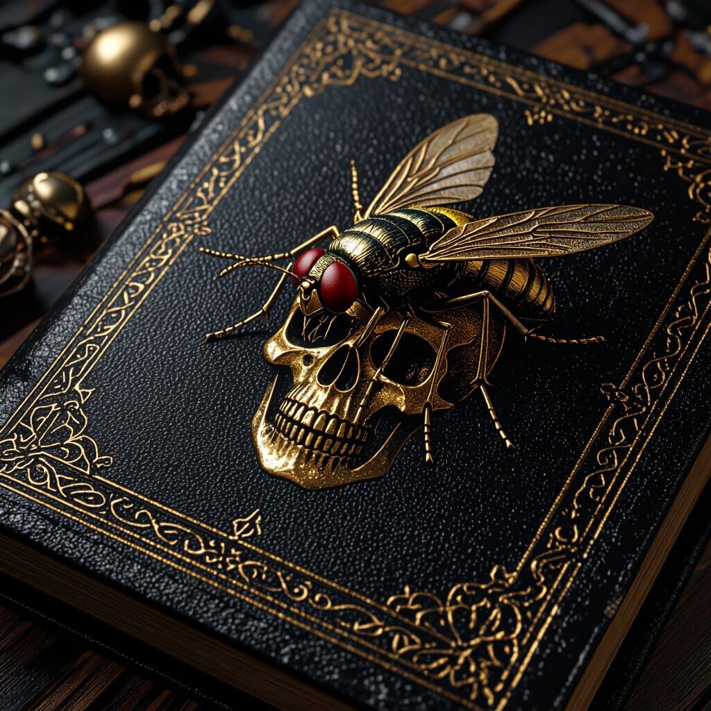 Golden Fly Sigil Grimoire Cover Art