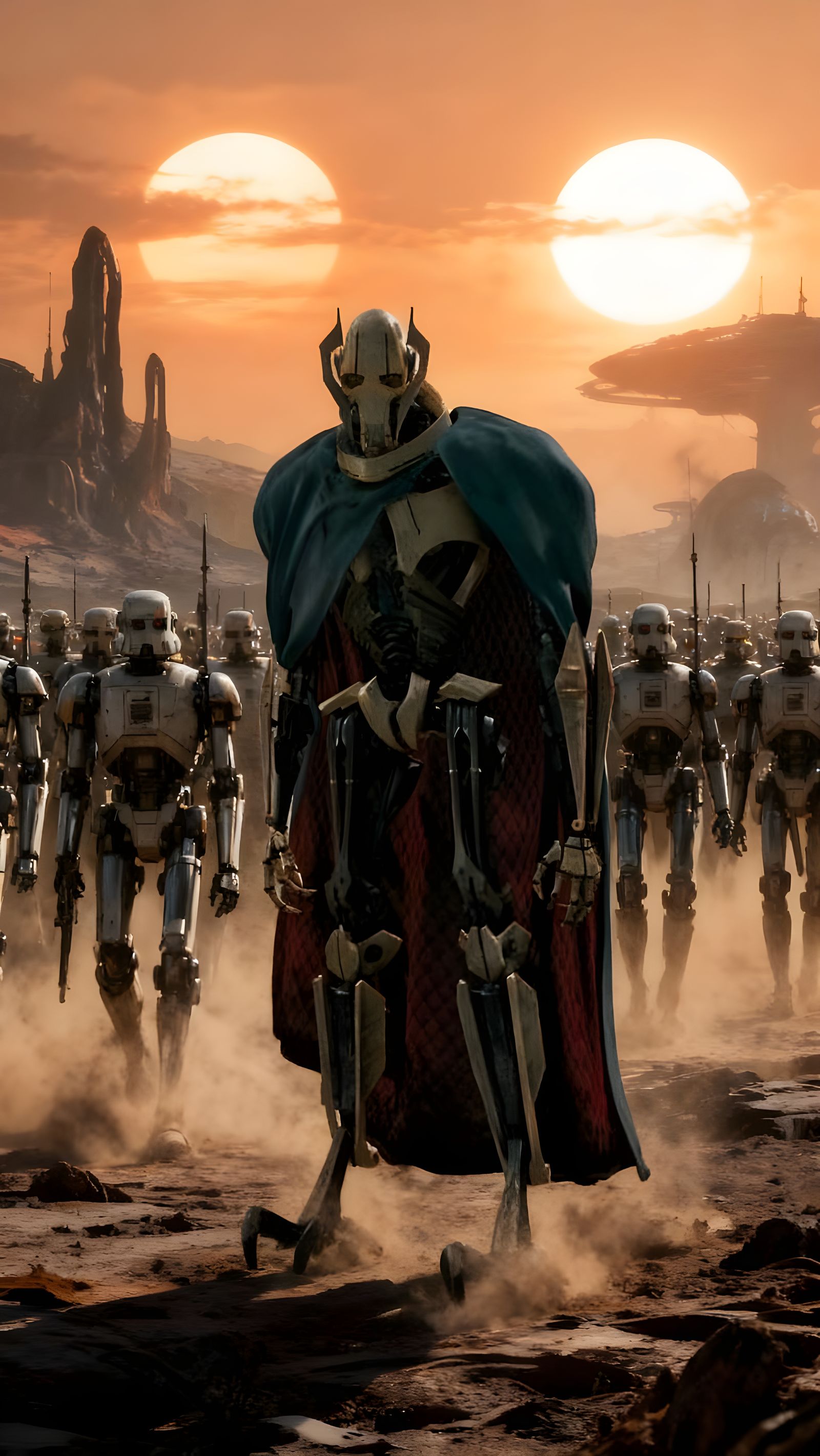 General Grievous Leads Droid Army on Alien World