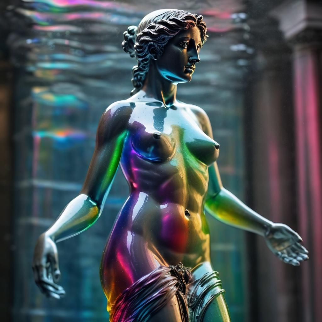 Translucent Rainbow Venus de Milo in HDR