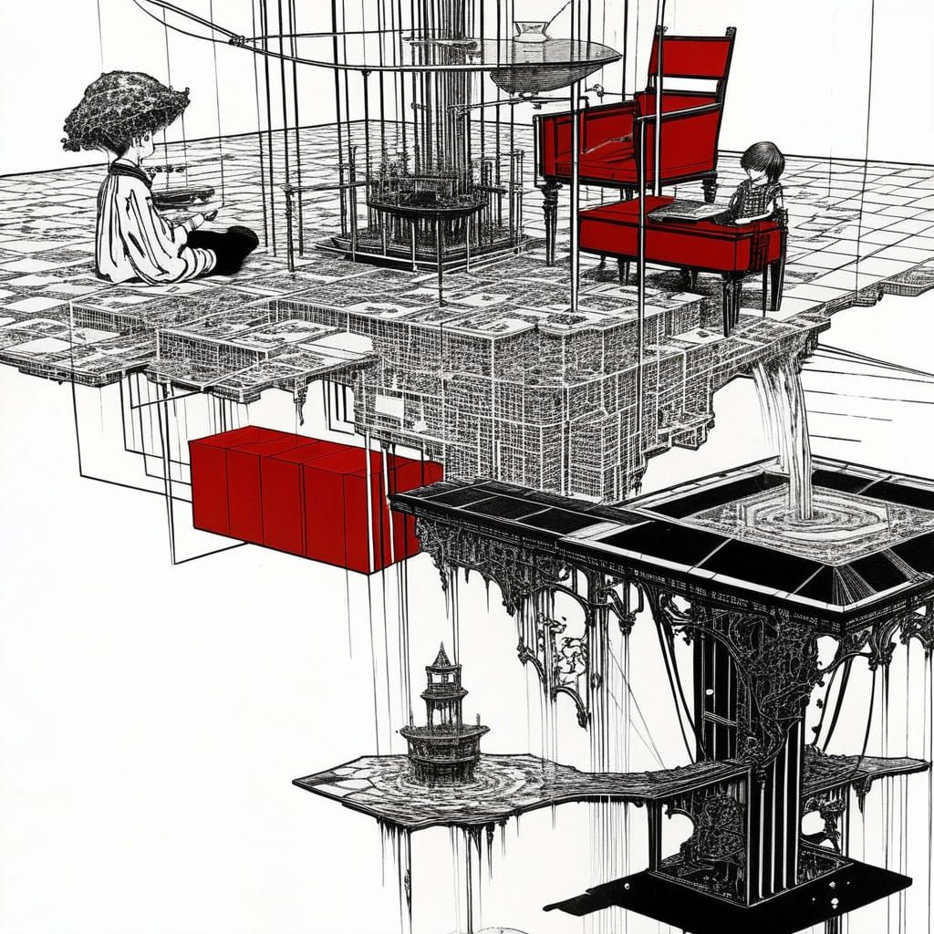 Quantum Tesseract Fountain: A Sublime Science Fair Project
