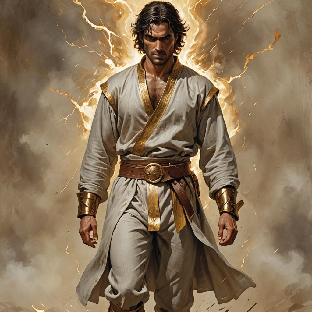 Figure in Linen and Gold