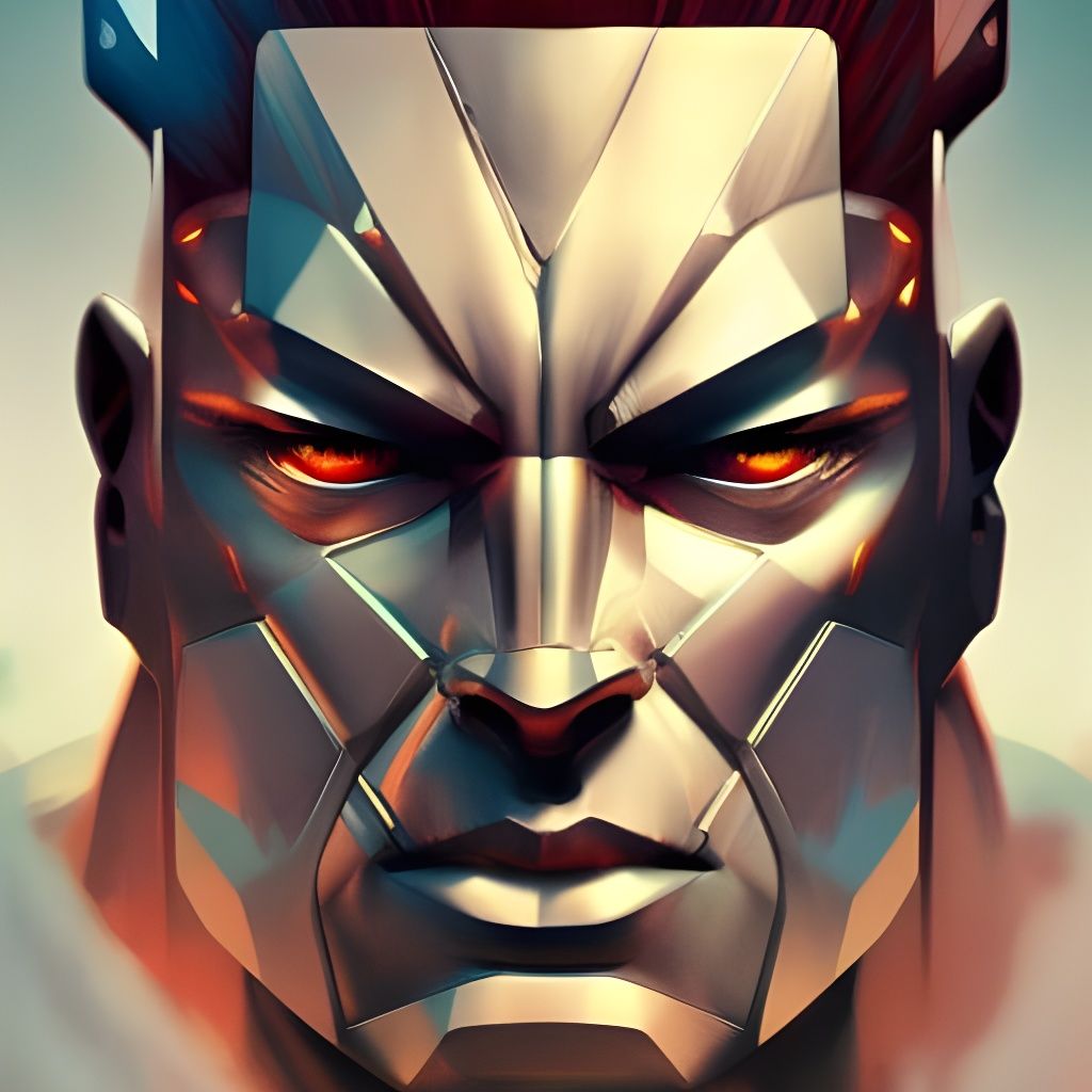 Colossus of the X-Men Portrait in Hyperdetailed Style