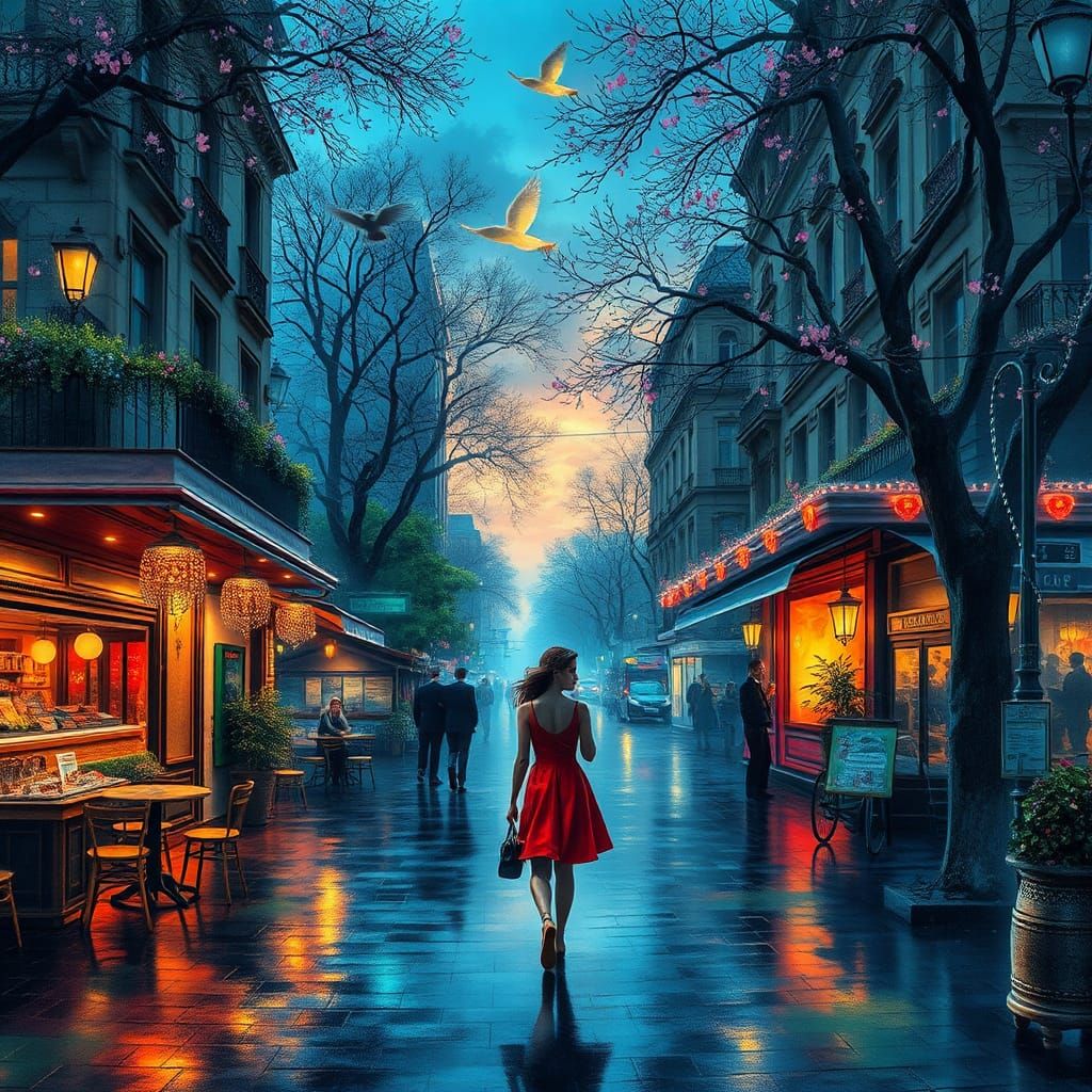 Bioluminescent Flora in Magical Pastel World