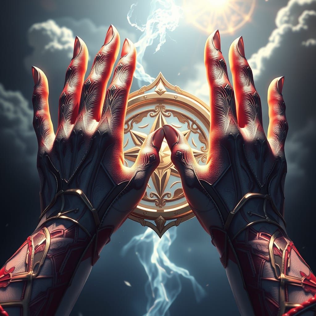 Majestic Anime Hands Break the Heavenly Scroll Seal