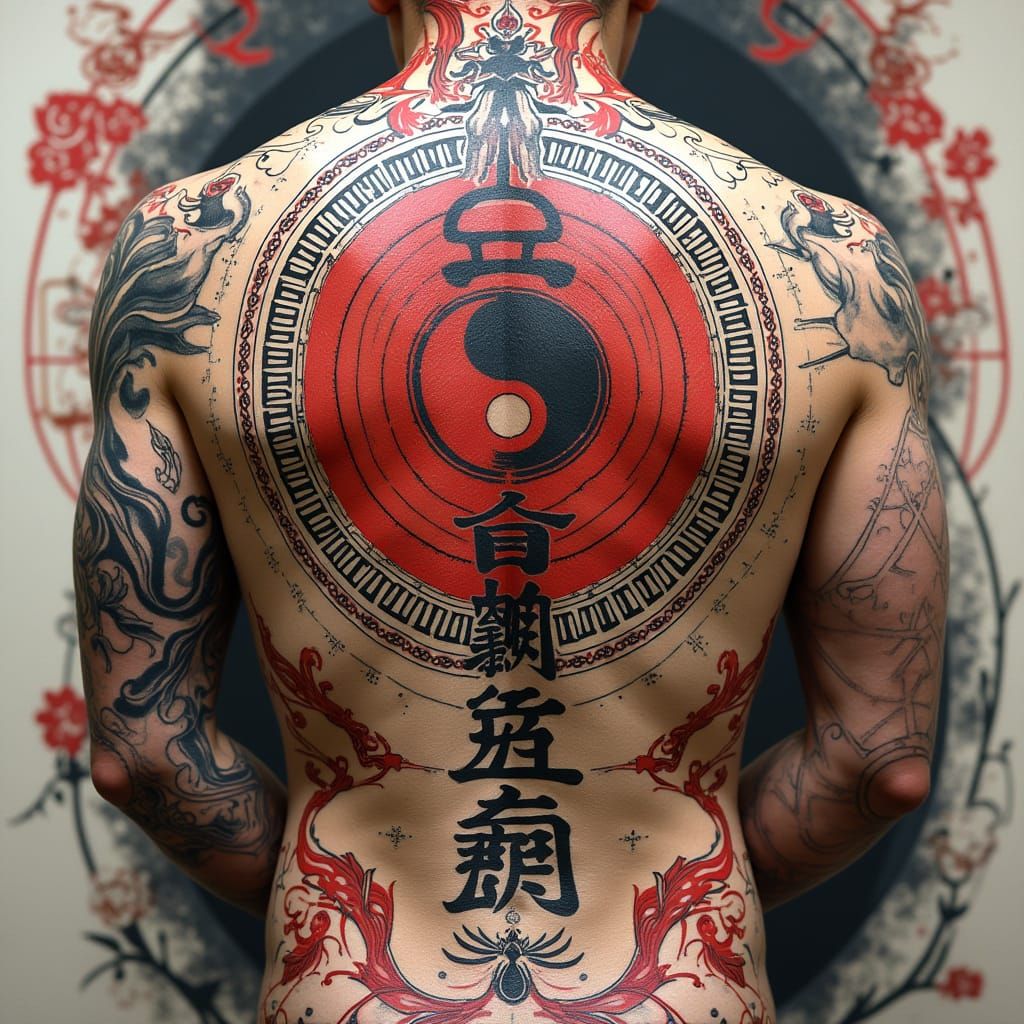 Jujutsu Kaisen Inspired Tattoo Design with Ancient Seal