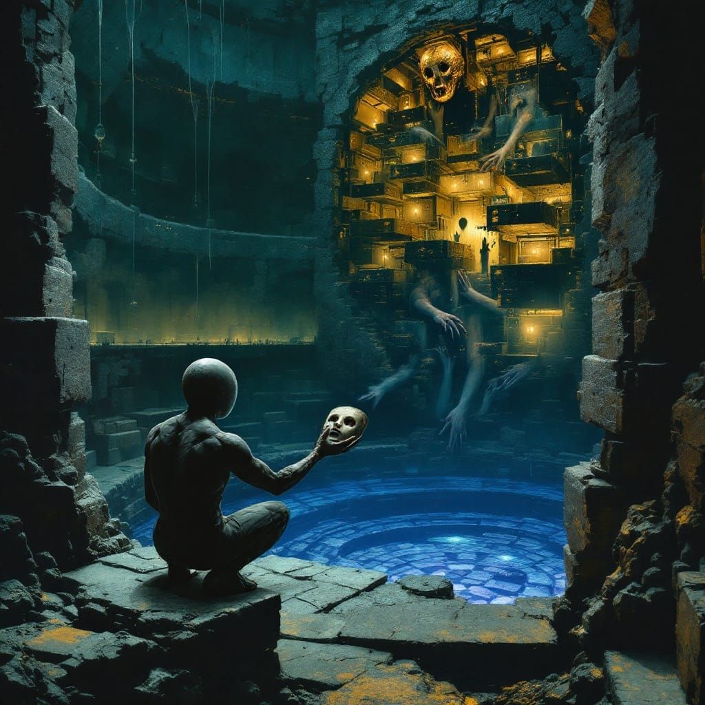 Glitched Titan in Flickering Archive Depths