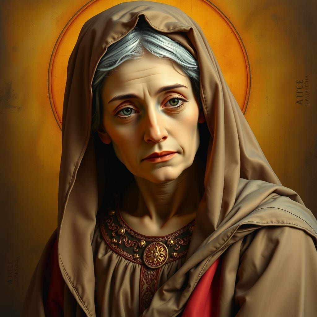 Ethereal Madonna in Earthy Splendor