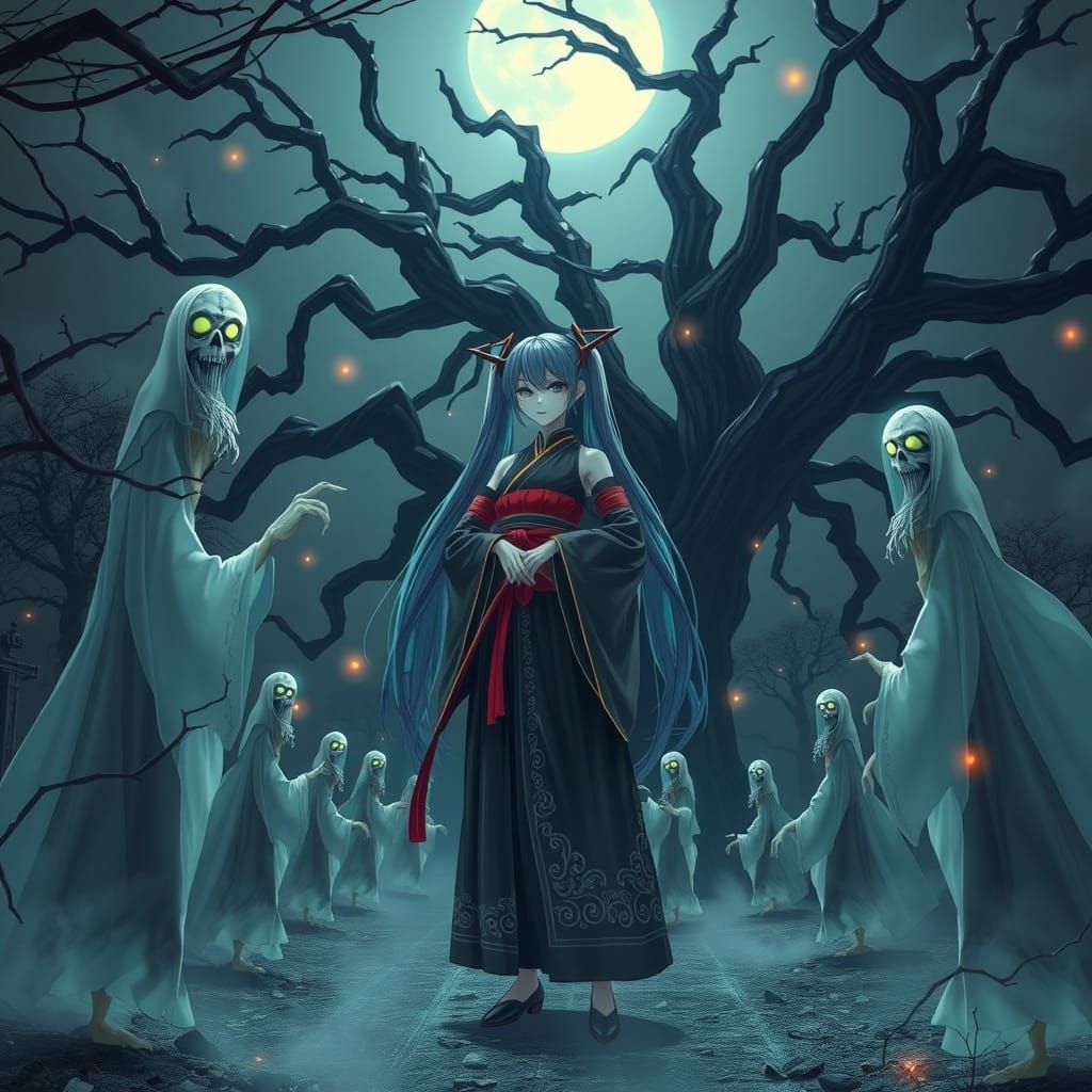Shinto Exorcist in a Haunted Cemetery