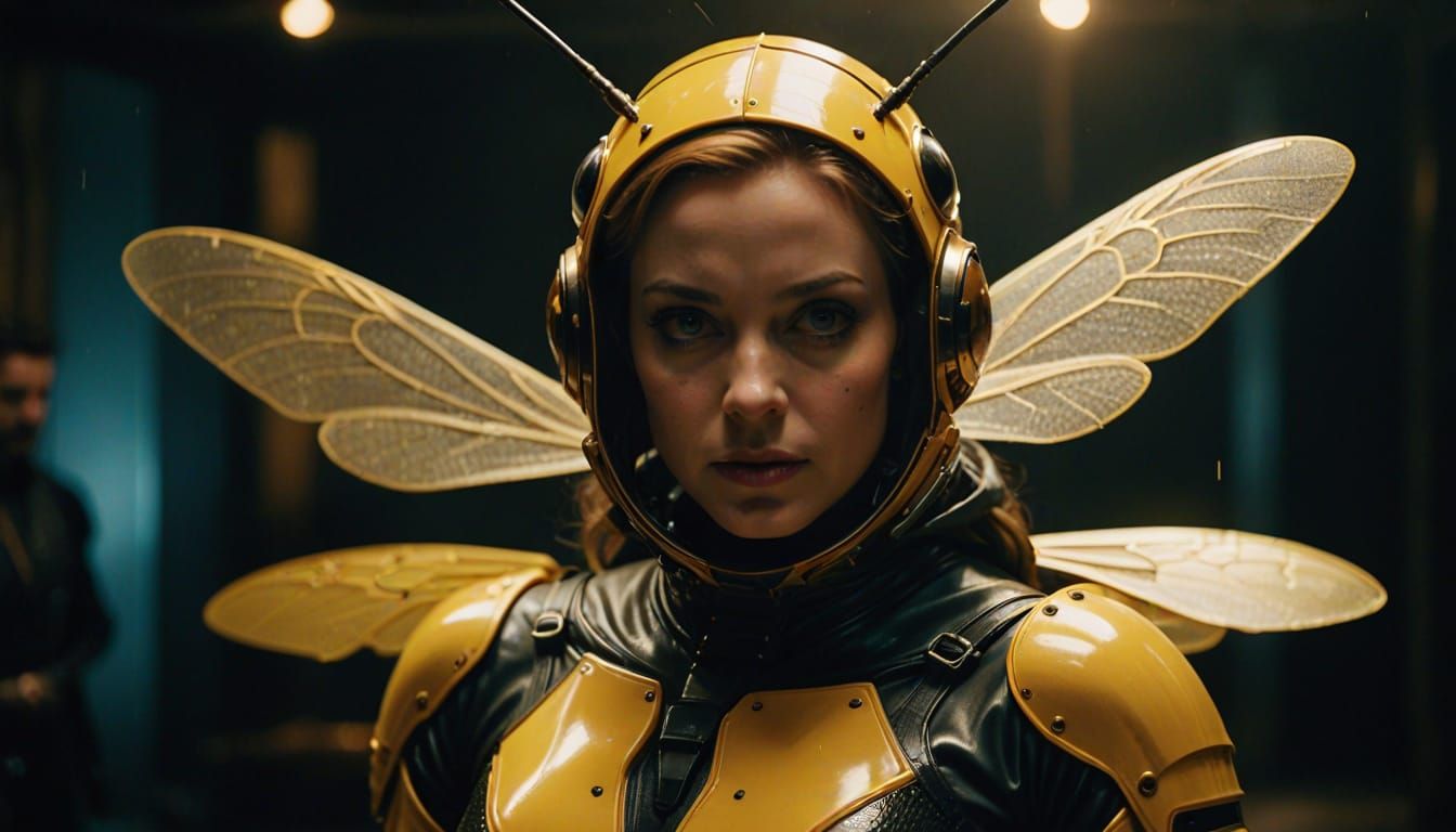 Queen Bee in Moody Latex Regalia